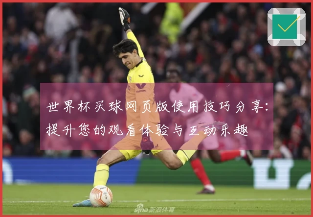世界杯买球网页版使用技巧分享：提升您的观看体验与互动乐趣