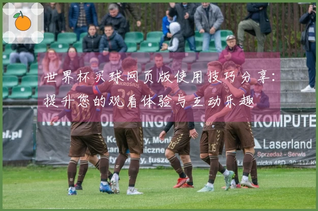 世界杯买球网页版使用技巧分享：提升您的观看体验与互动乐趣